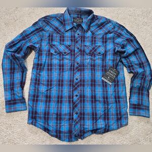 Cody James Regular Fit Western Wear Button Down Pearl Snaps Size Medium NWT